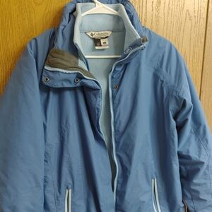 Columbia Light Blue Women's Waterproof Rain Jacket